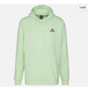 Adidas  Men's Semi Green Cozy Essentials Fleece Pullover Hoodie Size XLT